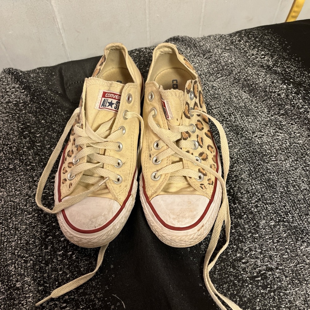 Cheetah Print Low Top Converse